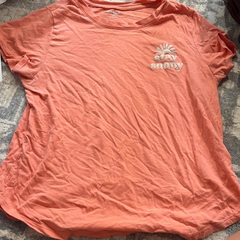 Old Navy Stay Sunny Coral Tee